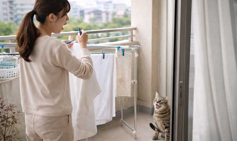 猫の換気・洗濯時の脱走防止